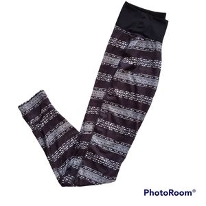 Patagonia Black & White Patterned Capilene Silkweight Base Layer Leggings SZ XS